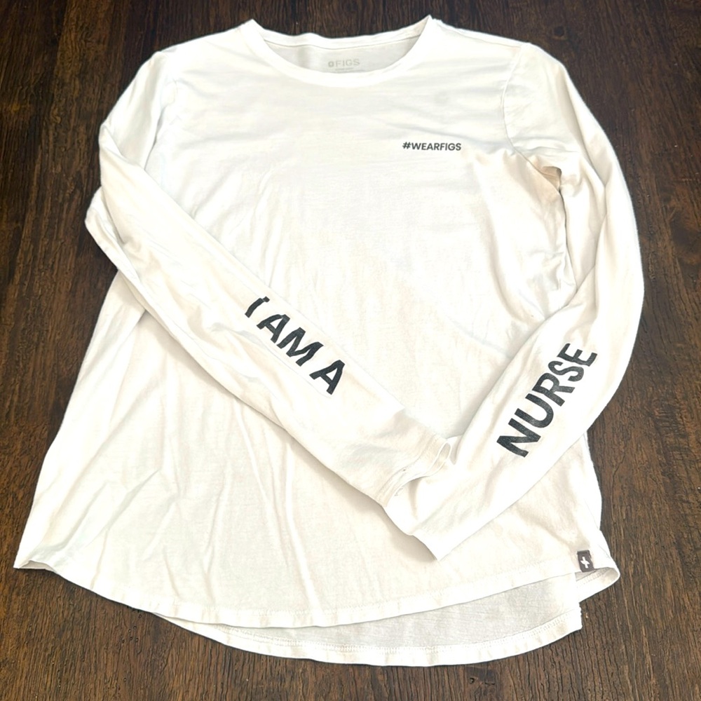 Figs I AM NURSE long sleeve undershirt